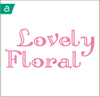 Lovely Floral Font Image Set