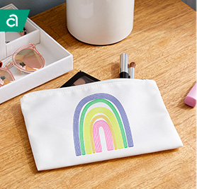 rainbow cosmetic bag