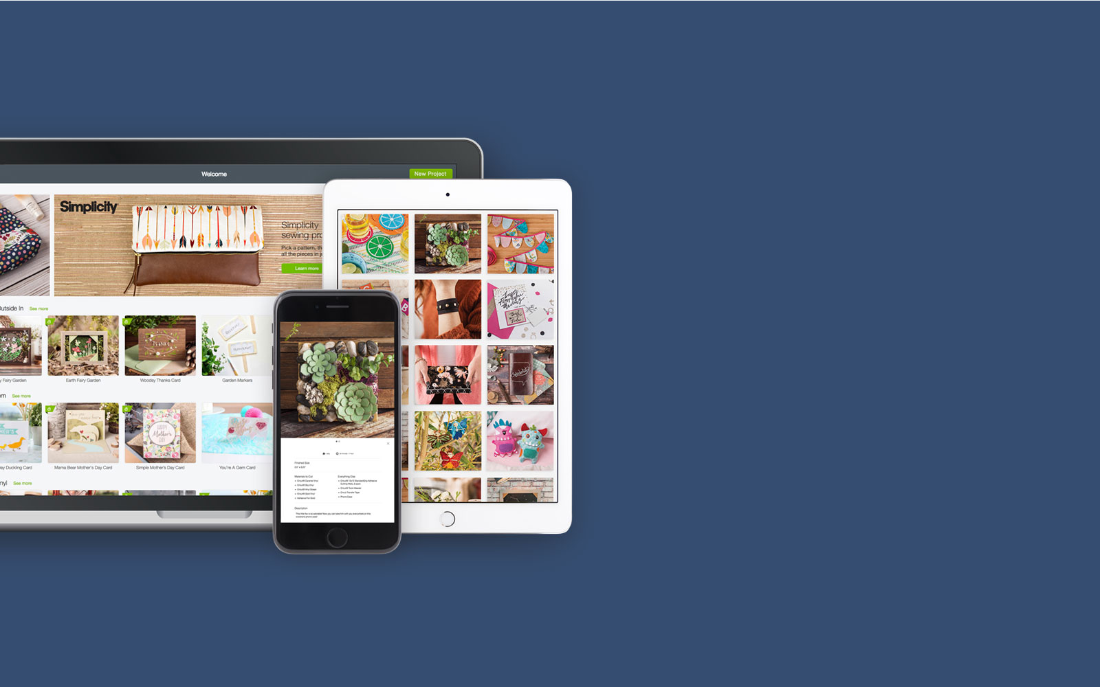 Design Space on Desktop, Tablet and Mobile