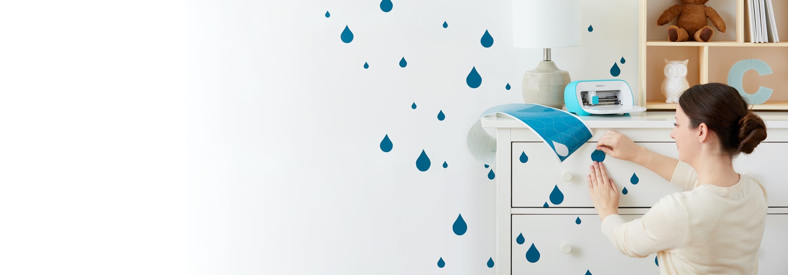 Raindrops on the wall.