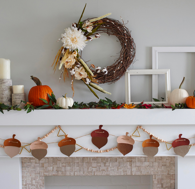 Decorated Mantel