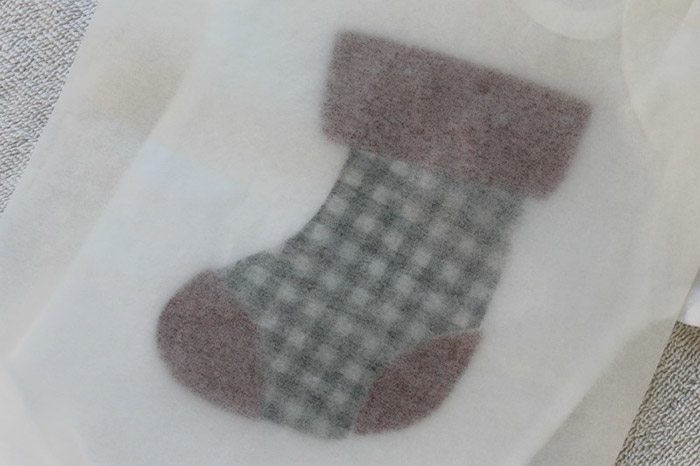 DIY Stocking Onesies Part 2 Attach your Cricut glitter iron-on