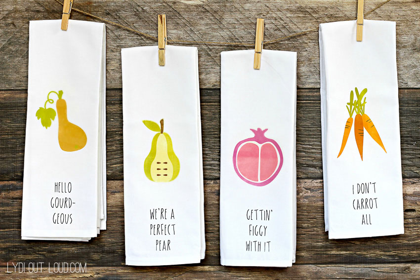 Outfit Your Home With These Cute Projects Custom kitchen towels