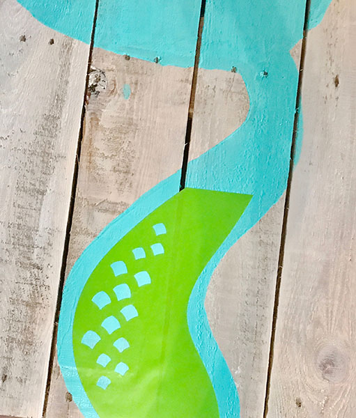 7: Apply Secondary Stencils and Paint Add detail to your tail with secondary stencils