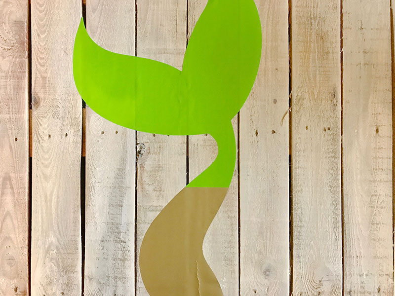 Working With Large Scale Projects Piece together the cut images for your tail to trace
