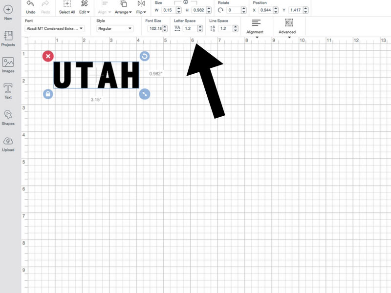 1: Create Your Design in Design Space Create your text in Design Space