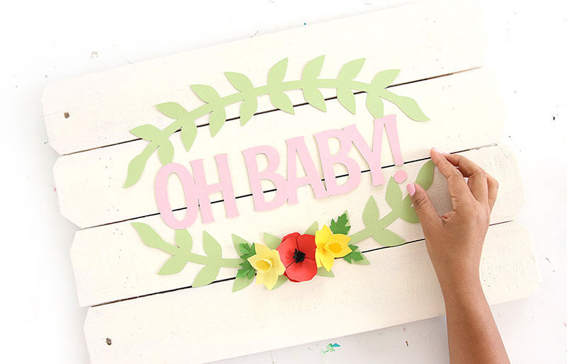 Easy Diy Baby Shower Decor With A Cricut Rose Machine Cricut