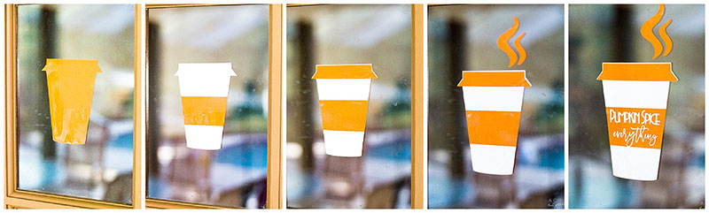 7: Assemble Window Cling Place your images together to create your window cling
