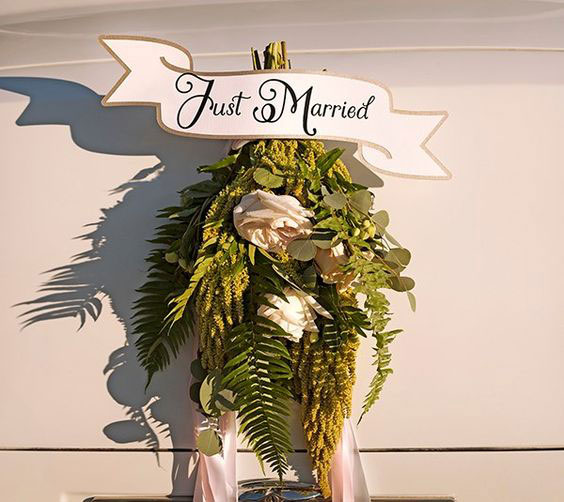Just Married Banner Wedding Banner