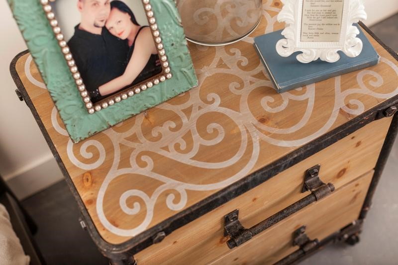 Design a Rustic Nightstand with Vinyl Stencil &amp; Paint Cricut