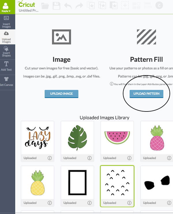 How To Use Pattern Fill In Cricut Design Space
