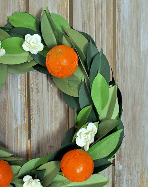 This Faux Orange Wreath Is Everything For Spring Flower & Orange Wreath