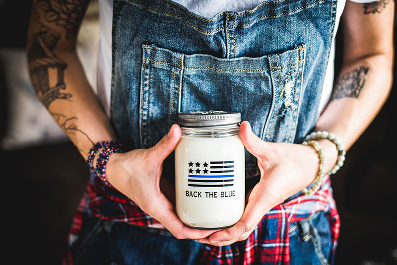How One Woman Inspires Her Community With DIY Projects Back the blue