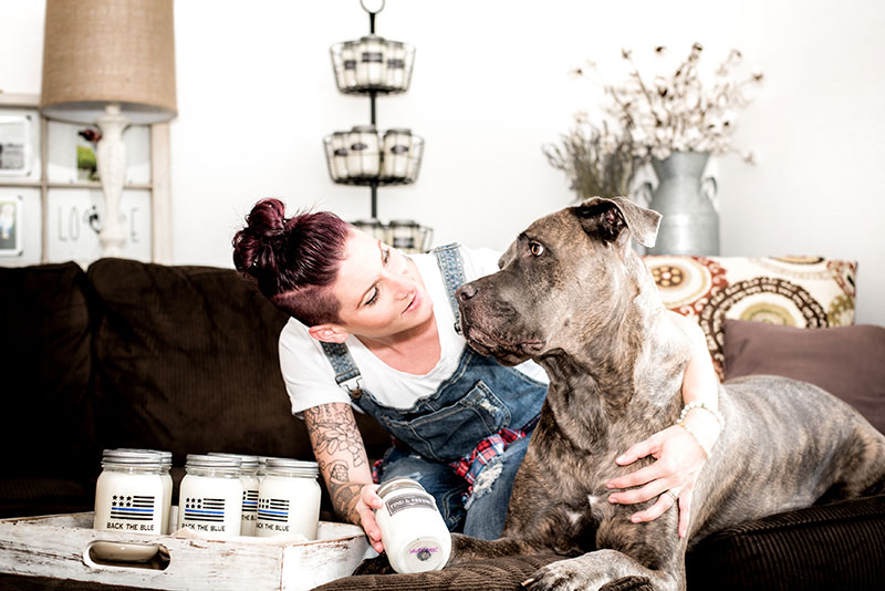 How One Woman Inspires Her Community With DIY Projects Back the blue