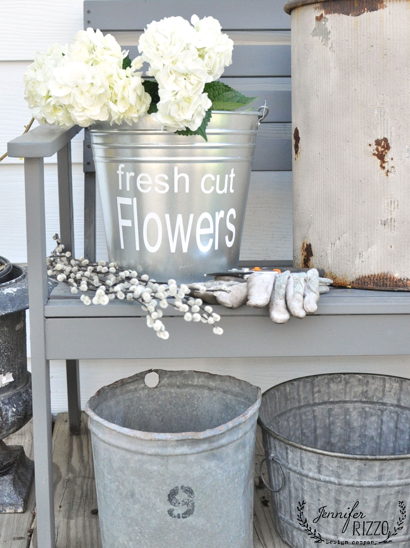 This Galvanized Flower Bucket Is Everything For Your Backyard (Tutorial) Flower Bucket