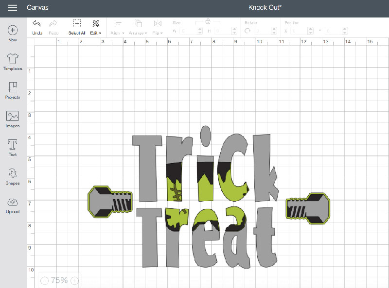 Make This Trick or Treat Bag With the Knockout Method Center image and slice out