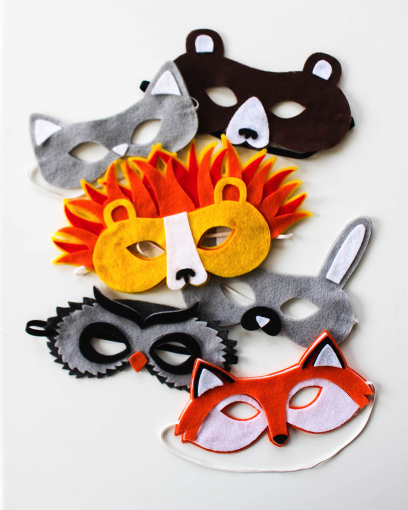 Make one of these cute animal masks for Halloween or any other day of the year!