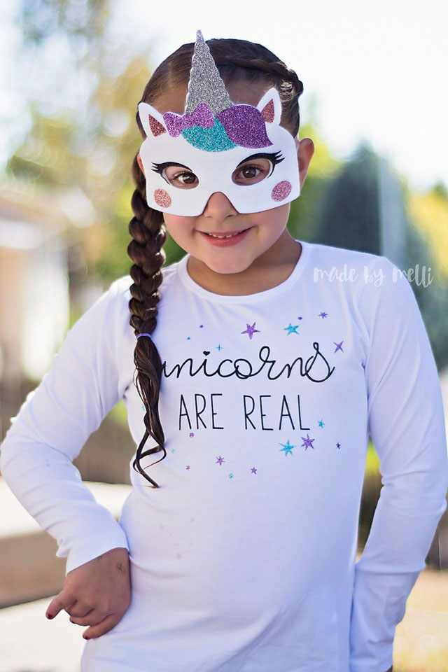 Be a unicorn for Halloween with this mask