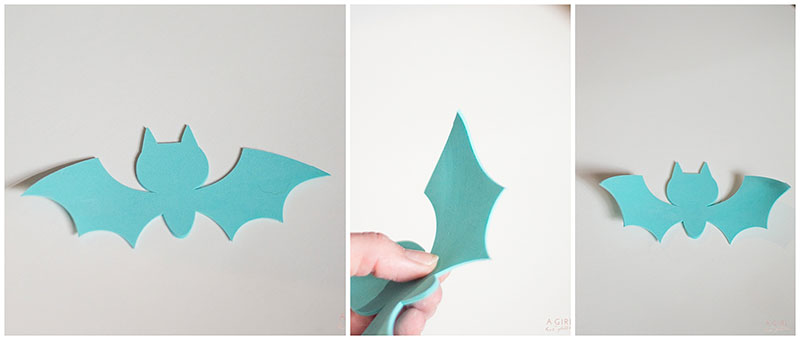 . Fold up the wings of the bats