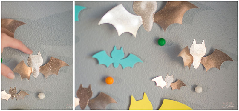 4: Attach to Wall Attach the bats to the wall