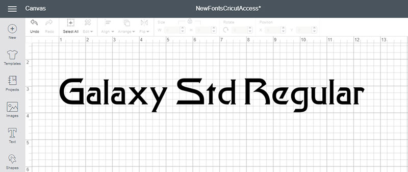 Meet Some of the New Fonts in Cricut Access! Galaxy Std Regular Font