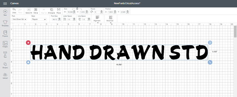Meet Some of the New Fonts in Cricut Access! Hand Drawn Std Font