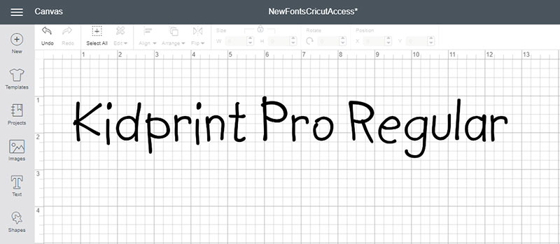 Meet Some of the New Fonts in Cricut Access! Kidprint Pro Regular Font