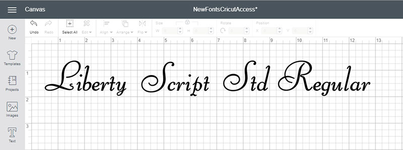 Meet Some of the New Fonts in Cricut Access! Liberty Script Std Regular