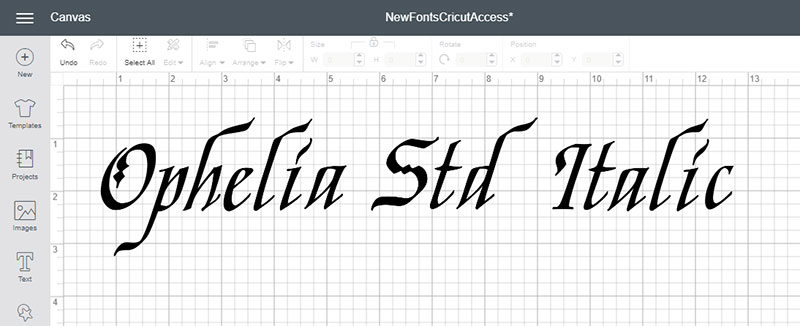 Meet Some of the New Fonts in Cricut Access! Ophelia Std Italic Font