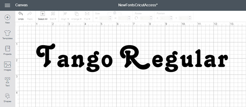 Meet Some of the New Fonts in Cricut Access! Tango Regular Font