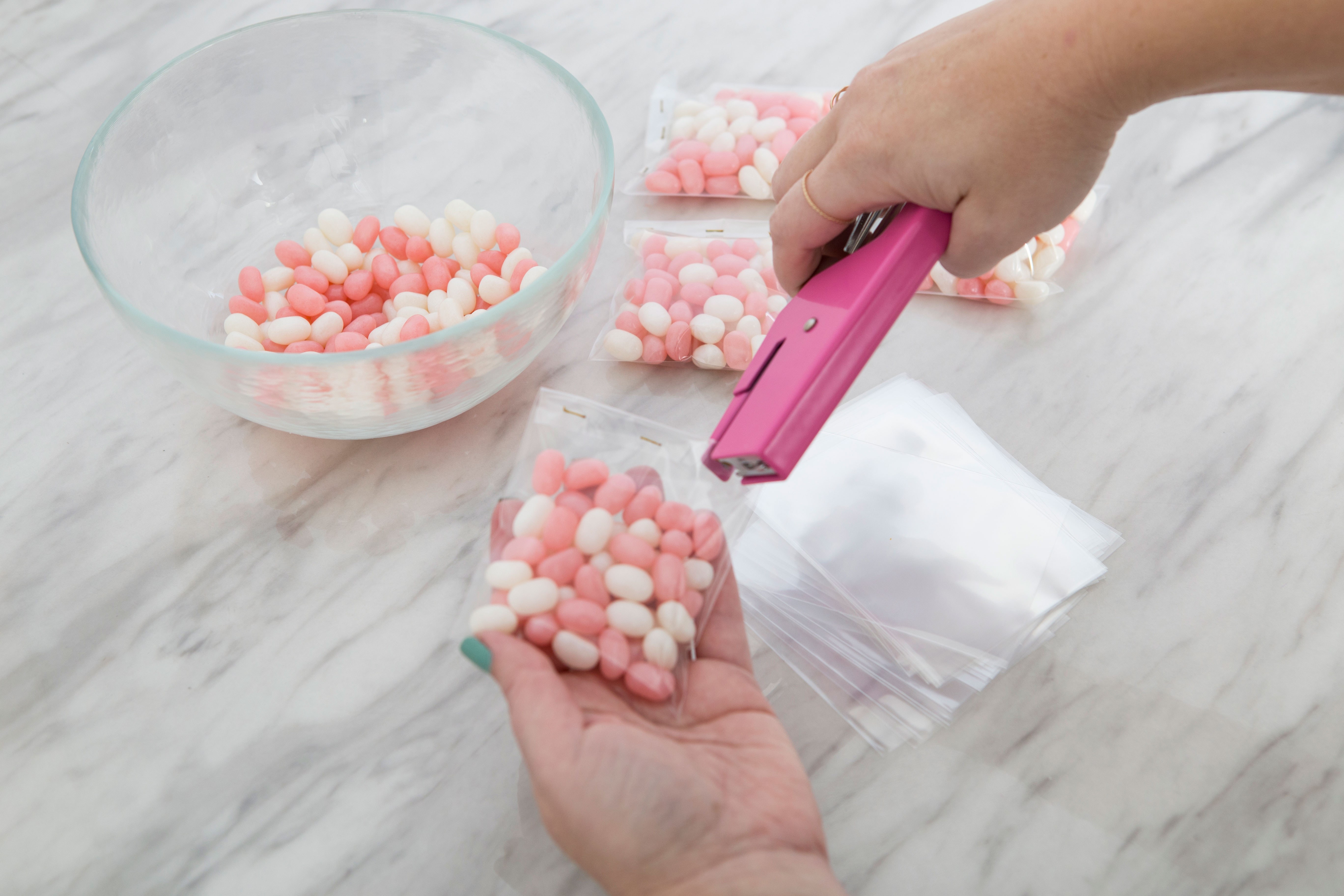 . Put the candy in the treat bags