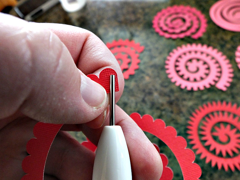 rolled flowers Cricut