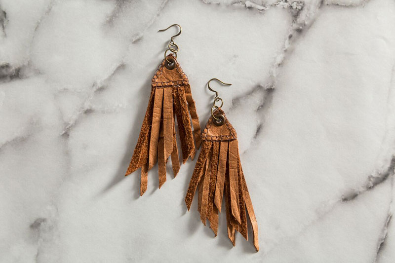 DIY Projects That Repurpose Your Ex’s Stuff Make Galentine’s Day Even Better Leather earrings