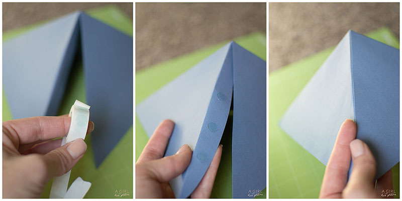 DIY Geometric Paper Backdrop Finish folding the pieces of your geometric backdrop