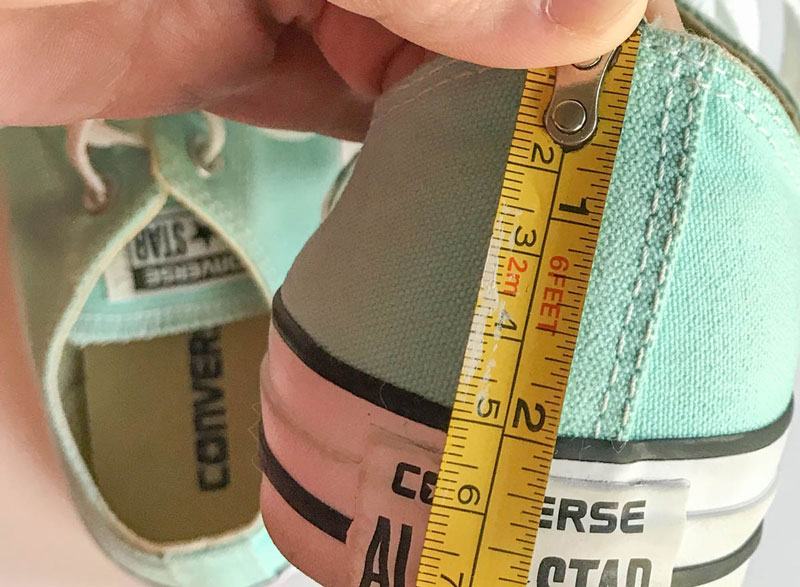 . Measure the spaces on your shoes