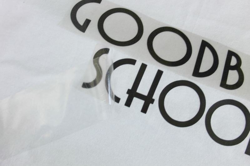 DIY Last Day of School Autograph Tee Attach iron-on