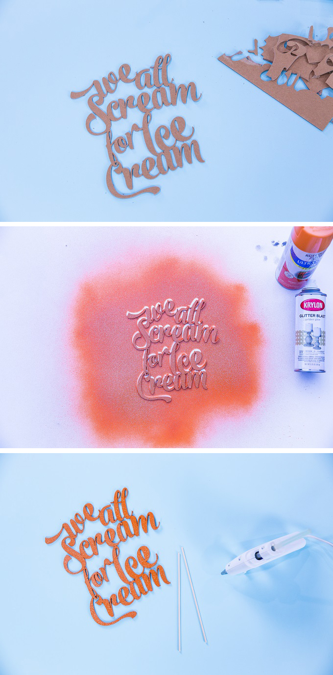 Use the Knife Blade for This We All Scream For Ice Cream Cake Topper July 4th Cake Topper