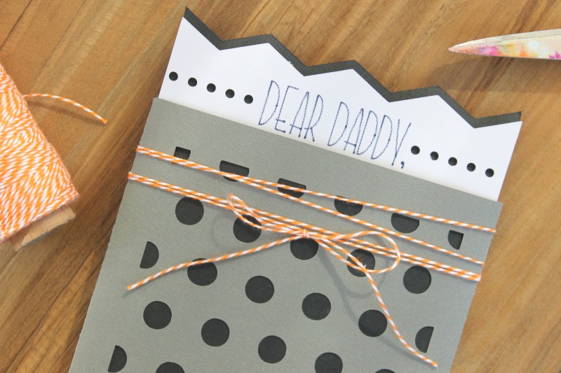 6: Tie Some Twine (or Ribbon!) Around the Top of Your Card Tie some twine (or ribbon!) around the top of your card