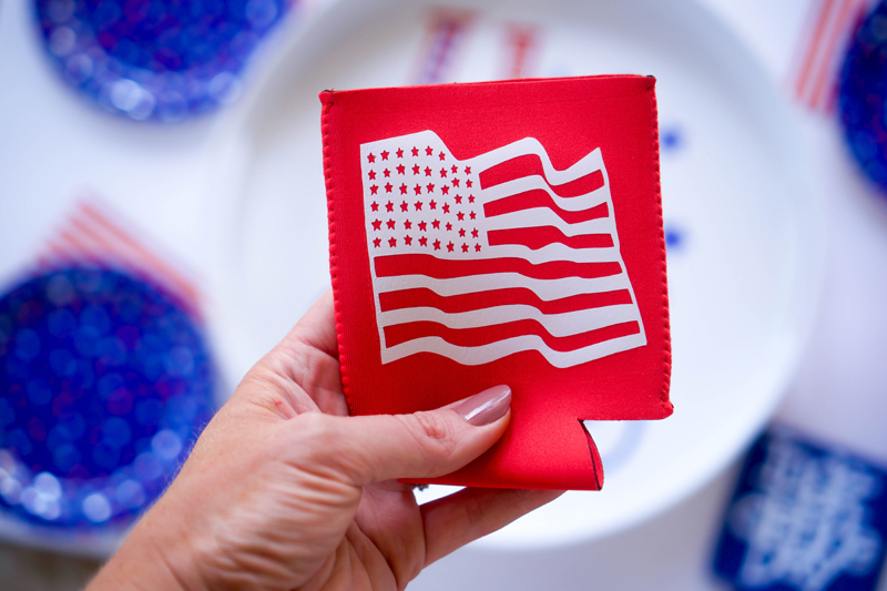 Fourth of July Backyard Pool Party Essentials Patriotic Party Tray With Vinyl
