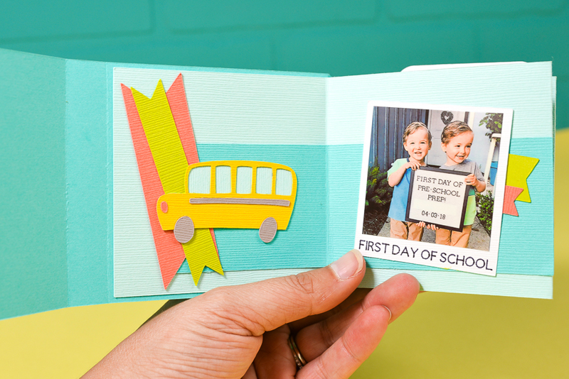 3: Adhere Pieces Together Back to School Memory Book