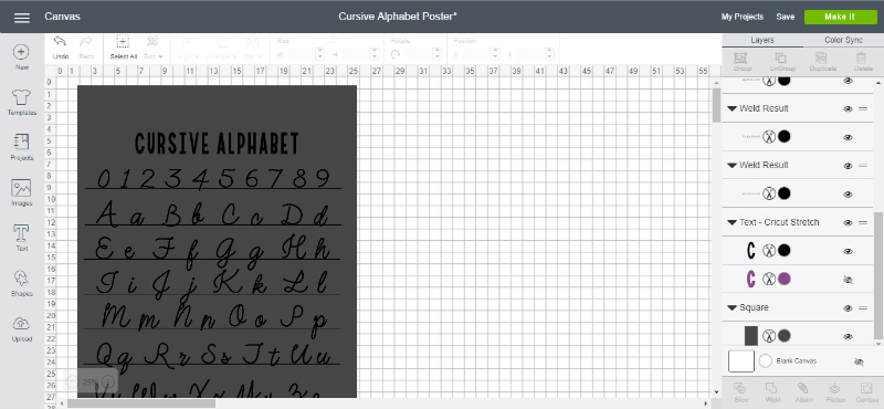 How to Create Projects Larger Than 12×24″: Giant Alphabet Sign Create your design for the giant alphabet sign