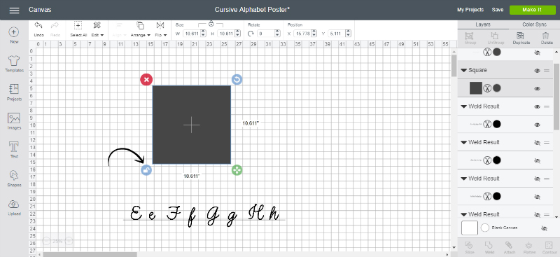 How to Create Projects Larger Than 12×24″: Giant Alphabet Sign Create your design for the giant alphabet sign