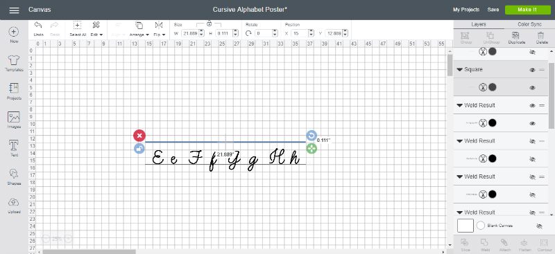 How to Create Projects Larger Than 12×24″: Giant Alphabet Sign Create your design for the giant alphabet sign