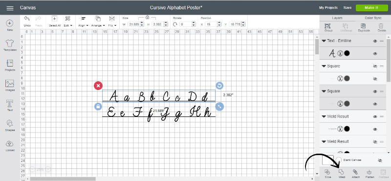 How to Create Projects Larger Than 12×24″: Giant Alphabet Sign Create your design for the giant alphabet sign