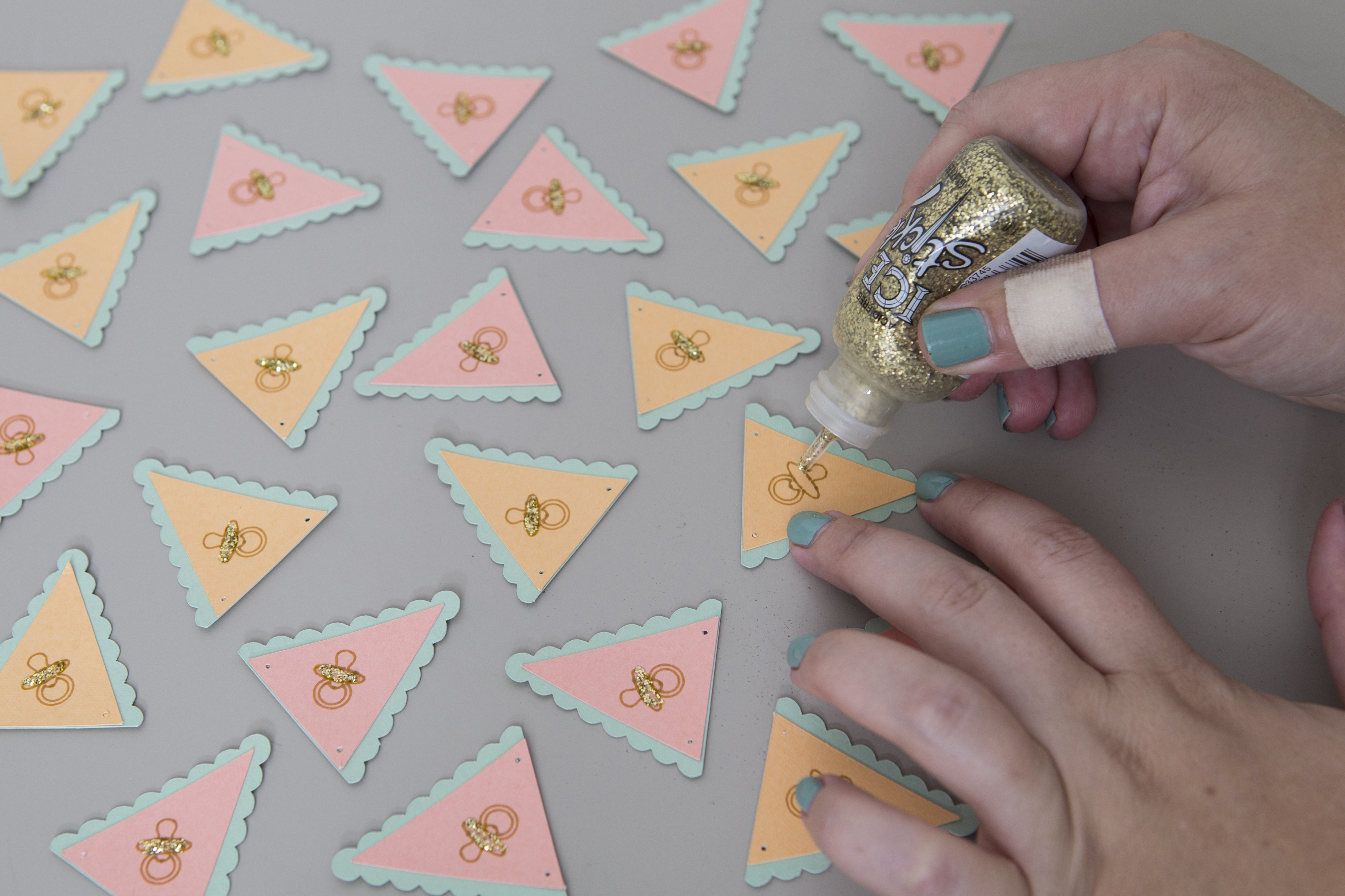 6: Add Sparkle DIY Cupcake Wrappers + Cookie Flags