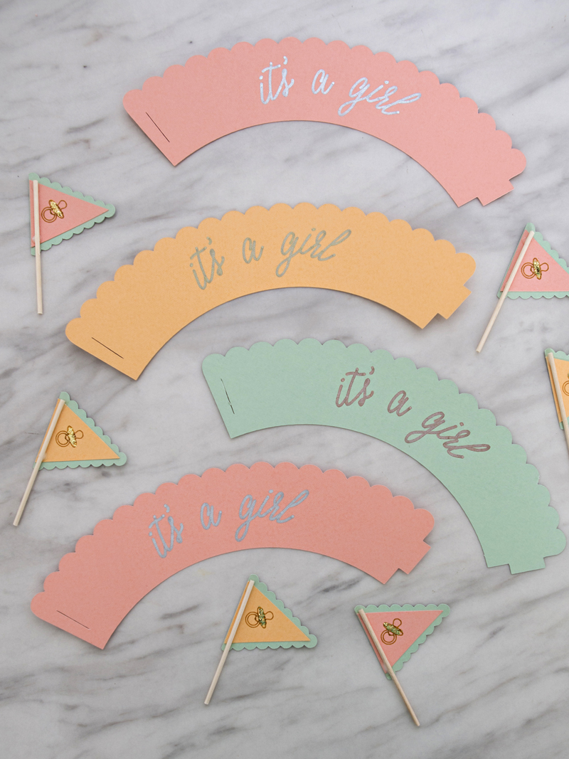 8: Place on Your Treats DIY Cupcake Wrappers + Cookie Flags
