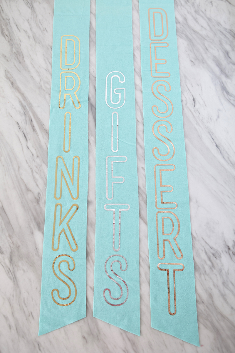 DIY Fabric Ironon Banners Cricut