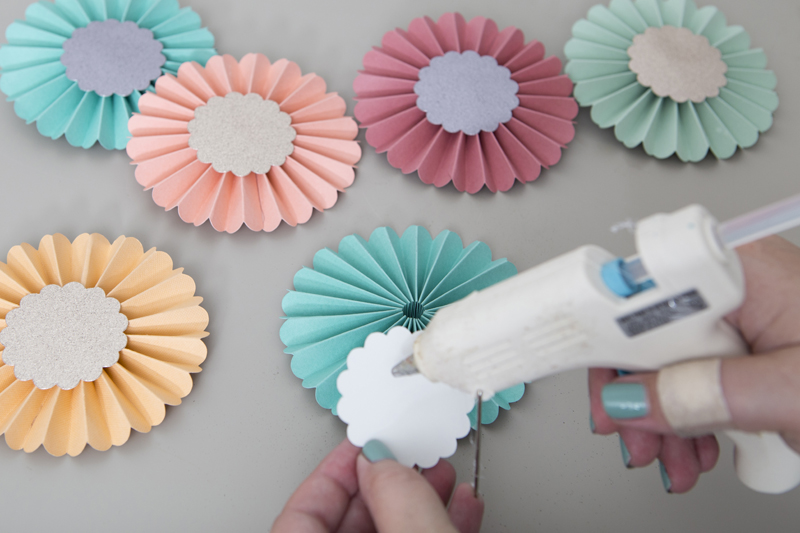 8: Glue on Sparkle Circle DIY Rosette Name Tags