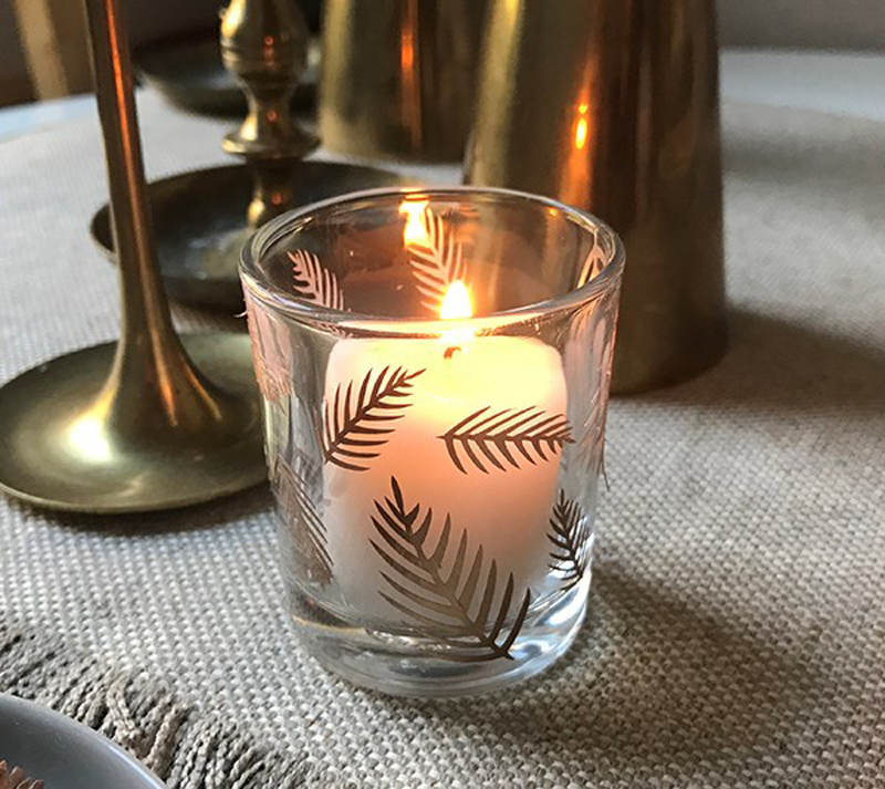 Leafy Little Luminaries DIY Candle Gift Ideas With a Cricut