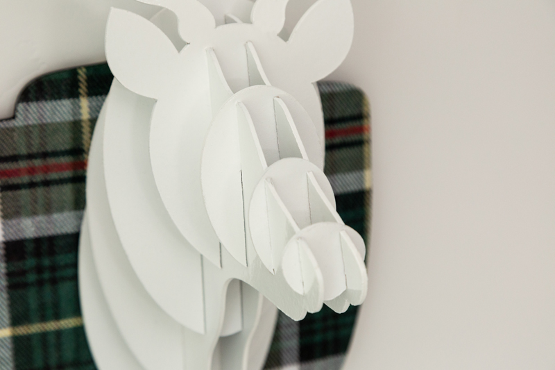 5: Assemble Deer on Plaque DIY Chipboard Deer Head